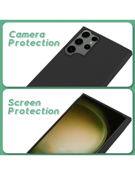 Carcasa biodegradable Samsung Samsung S918 Galaxy S23 Ultra PBAT ecológico negra