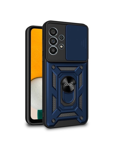 Carcasa reforzada cama TPU Samsung A136 Galaxy A13 5G / A04s anilla azul marino