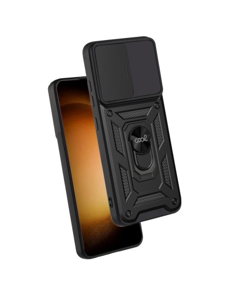 Carcasa reforzada cama TPU Samsung S911 Galaxy S23 anilla negra