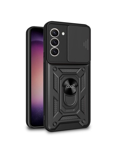 Carcasa reforzada cama TPU Samsung S916 Galaxy S23 Plus anilla negra