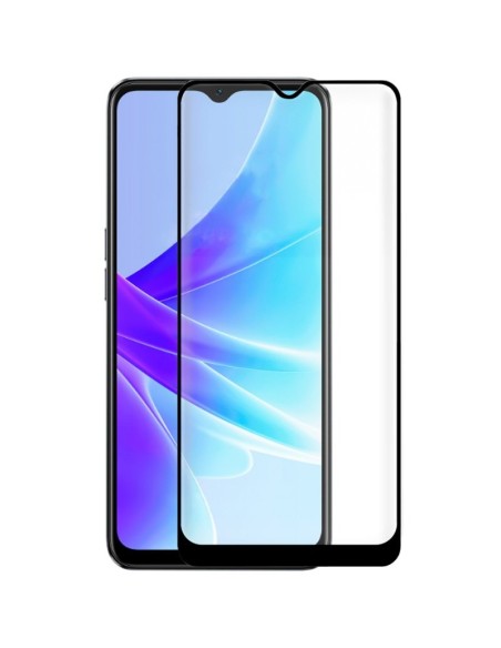 Protector pantalla vidrio templado Oppo A57s / A77 5G / Realme Narzo 50 5G negro (Pegado total 3D)