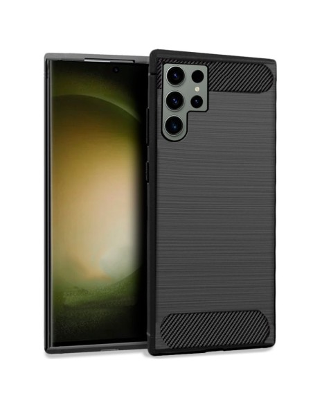 Carcasa TPU Samsung S918 Galaxy S23 Ultra carbón negra