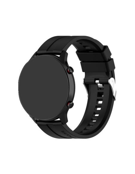 Correa universal 22 mm Amazfit GTR / Stratos / Huawei / Samsung / COOL Elite / Sunset goma negra