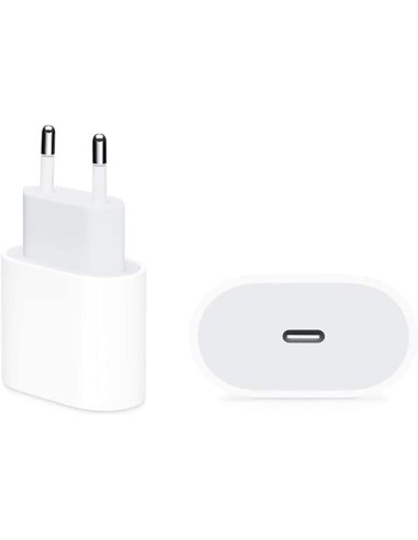Cargador de red compatible Apple (Sólo enchufe adaptador) toma tipo C 20 W blanco