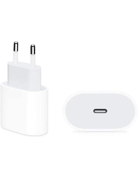 Cargador de red compatible Apple (Sólo enchufe adaptador) toma tipo C 20 W blanco