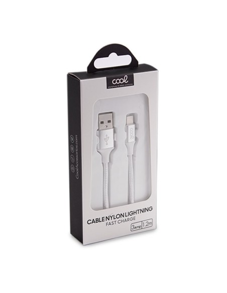 Cable USB COOL nylon universal lightning para iPhone / iPad (1,2 metros)