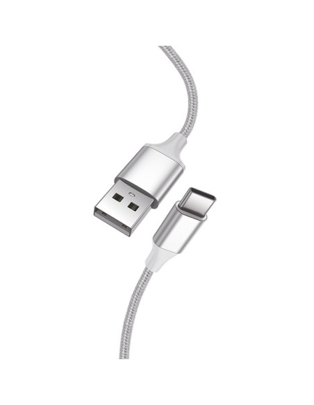 Cable USB COOL nylon universal tipo C (1,2 metros)