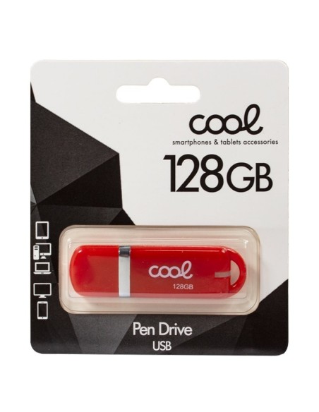 Pen Drive llavero USB 2.0 128 GB Cool Cover rojo