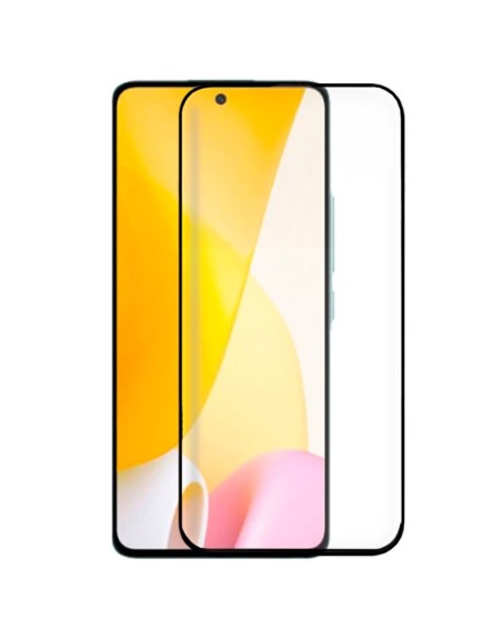 Protector pantalla vidrio templado Xiaomi 12 Lite negro (Pegado total 3D)
