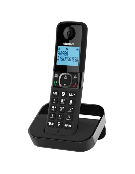Teléfono fijo inalámbrico DECT Alcatel F860 dúo negro