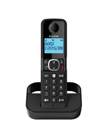 Teléfono fijo inalámbrico DECT Alcatel F860 dúo negro