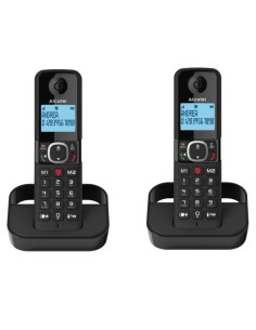 Teléfono fijo inalámbrico DECT Alcatel F860 dúo negro