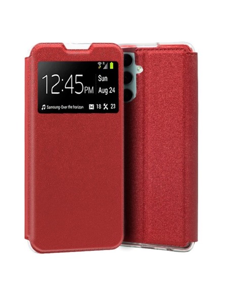 Funda libro soporte TPU Samsung A346 Galaxy A34 5G roja