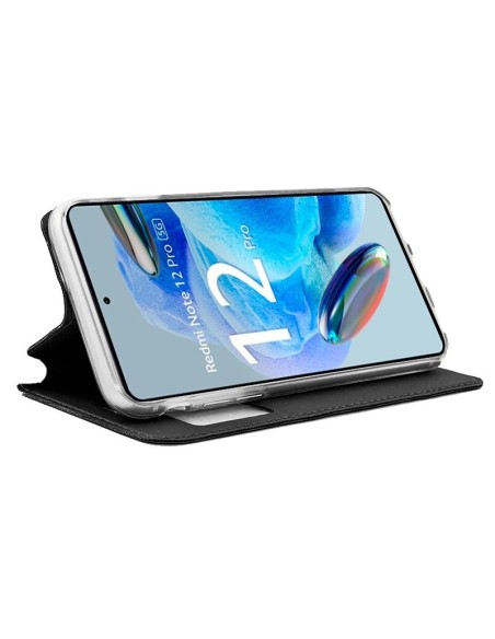 Funda libro soporte TPU Xiaomi Redmi Note 12 Pro 5G negra