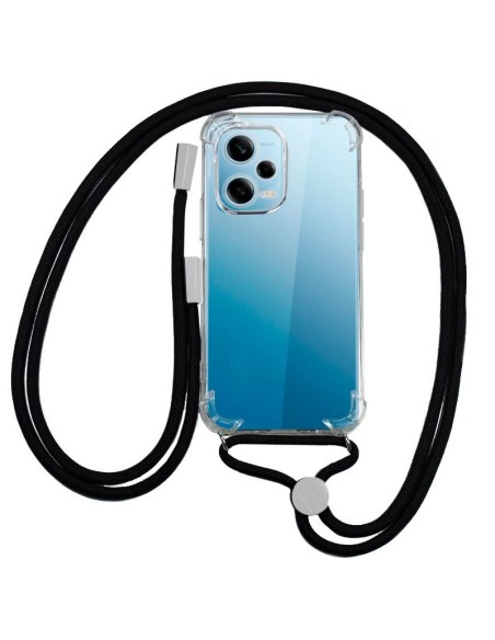 Carcasa TPU transparente Xiaomi Redmi Note 12 Pro 5G cordón negro
