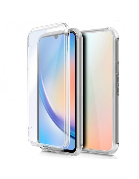 Funda gel TPU 3D Samsung A436 Galaxy A34 5G transparente (Frontal + trasera)