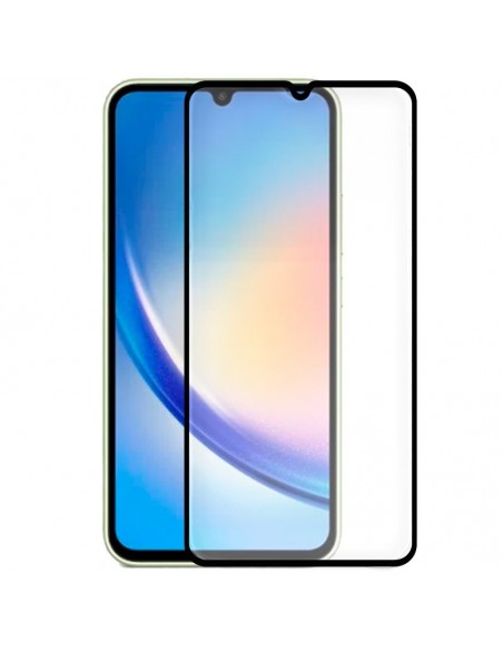 Protector pantalla vidrio templado Samsung A346 Galaxy A34 5G negro (Pegado total 3D)