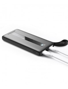 Batería externa universal 10.000 mAh doble toma USB y tipo C negra 2