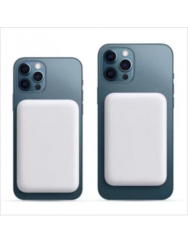 Batería externa universal magnética Power Bank Qi 5000 mAh blanca