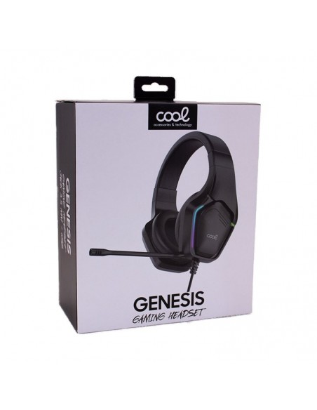 Auriculares estéreo PC / PS4 / PS5 / Xbox Gaming Led RGB COOL Genesis + Adapt. Audio