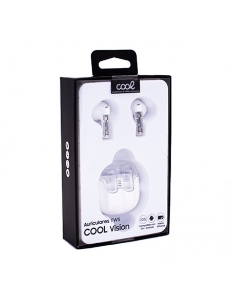 Auriculares estéreo Bluetooth Dual Pod Earbuds COOL Vision blancos