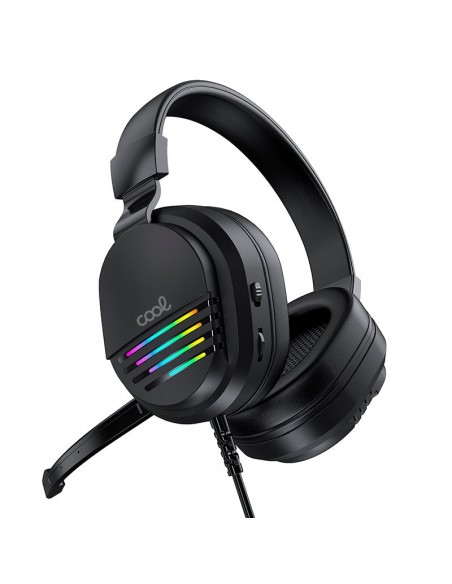 Auriculares estéreo PC / PS4 / PS5 / Xbox Gaming COOL Nitro Iluminación + Adapt. Audio