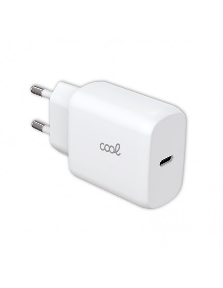Cargador red universal carga rápida (PD) toma tipo C COOL (25W) blanco