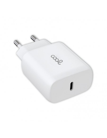 Cargador red universal carga rápida (PD) toma tipo C COOL (25W) blanco