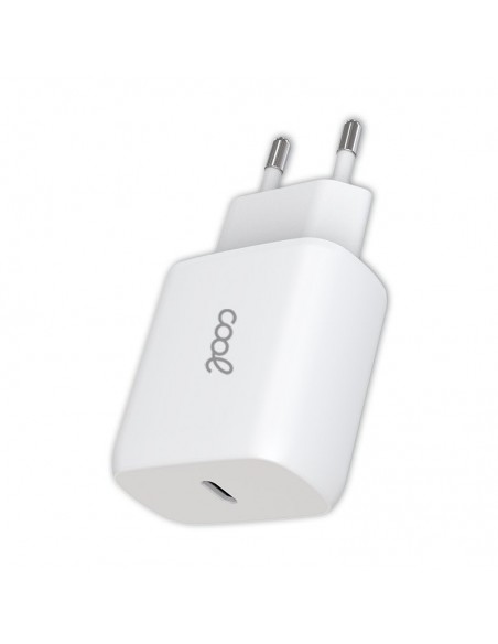 Cargador red universal carga rápida (PD) toma tipo C COOL (25W) blanco