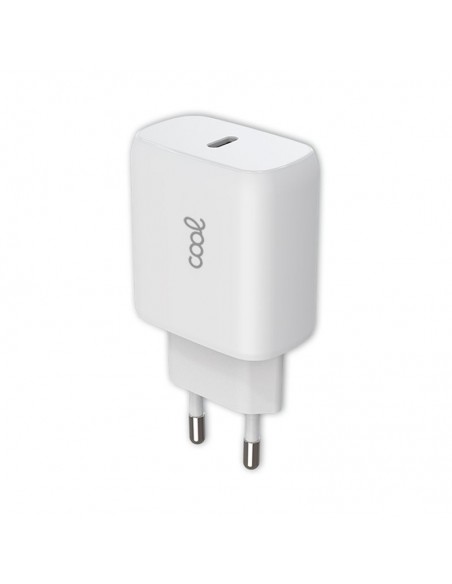 Cargador red universal carga rápida (PD) toma tipo C COOL (25W) blanco