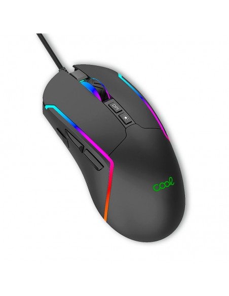Ratón USB Gaming RGB (Iluminación) COOL Strip negro