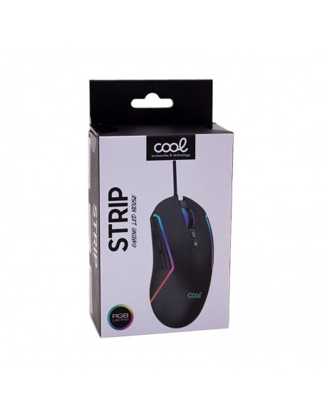 Ratón USB Gaming RGB (Iluminación) COOL Strip negro