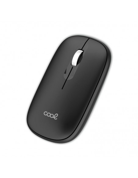 Ratón inalámbrico COOL Slim silencioso 2 en 1 (Bluetooth + Adap. USB) negro