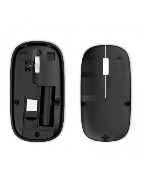 Ratón inalámbrico COOL Slim silencioso 2 en 1 (Bluetooth + Adap. USB) negro