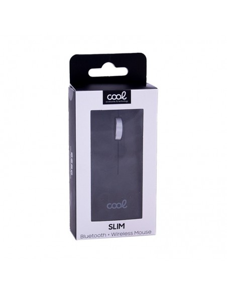 Ratón inalámbrico COOL Slim silencioso 2 en 1 (Bluetooth + Adap. USB) negro