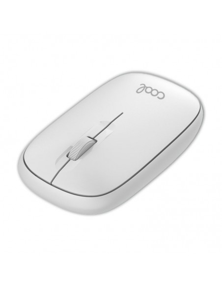 Ratón inalámbrico COOL Slim silencioso 2 en 1 (Bluetooth + Adap. USB) blanco
