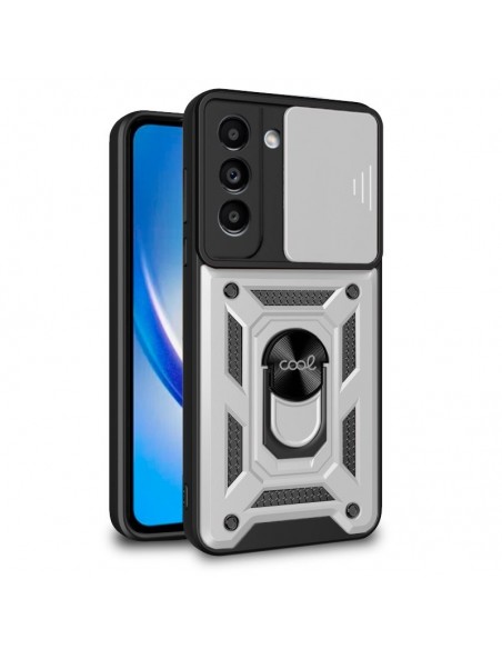 Carcasa reforzada cama TPU Samsung A346 Galaxy A34 5G anilla plata