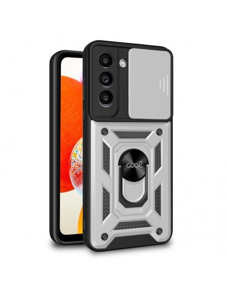 Carcasa reforzada cama TPU Samsung A145 Galaxy A14 / A14 5G anilla plata