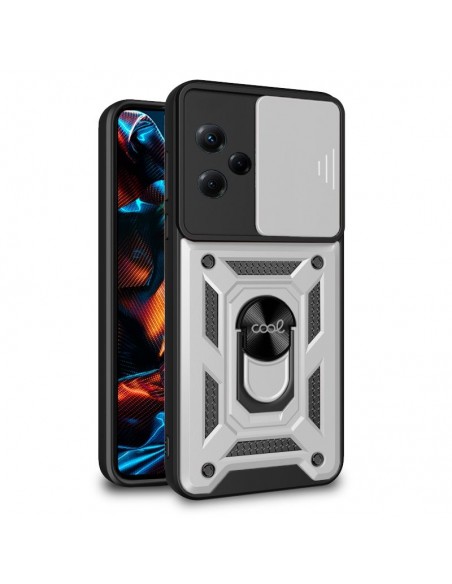 Carcasa reforzada cama TPU Xiaomi Redmi Note 12 5G / Poco X5 5G anilla plata