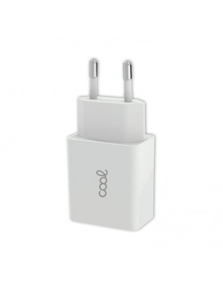 Cargador red universal doble toma USB COOL 2,4 Amperios blanco