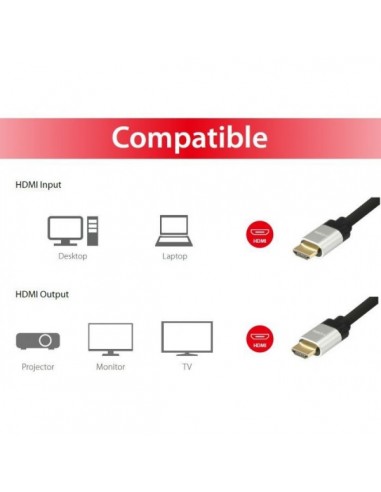 Cable HDMI macho a HDMI macho 2,1 universal 8K (2 m) Equip negro