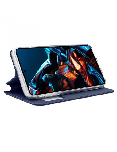 Funda libro soporte TPU Poco X5 Pro 5G azul
