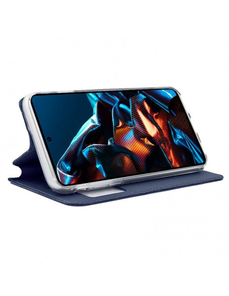 Funda libro soporte TPU Poco X5 Pro 5G azul
