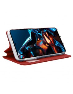 Funda libro soporte TPU Poco X5 Pro 5G roja 2