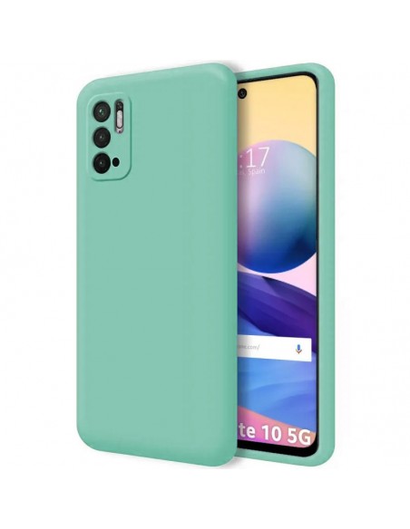 Carcasa TPU cama tela Xiaomi Redmi Note 10 5G / Poco M3 Pro 5G verde menta