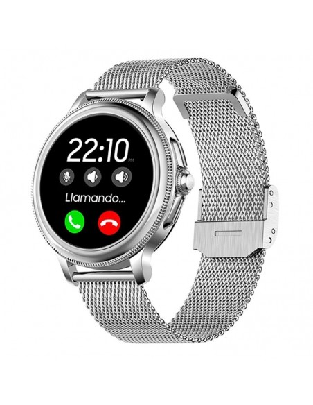 Reloj Smartwatch COOL Dover gris (Llamadas, Salud, Deporte, correas de metal y silicona)