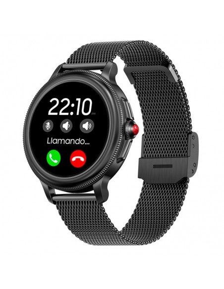 Reloj Smartwatch COOL Dover negro (Llamadas, Salud, Deporte, correas de metal y silicona)