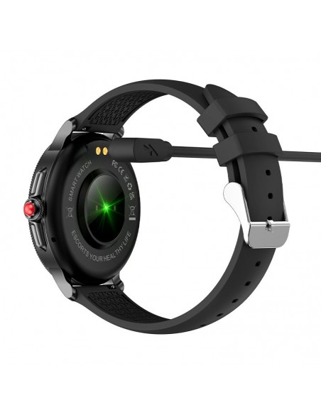 Reloj Smartwatch COOL Dover negro (Llamadas, Salud, Deporte, correas de metal y silicona)