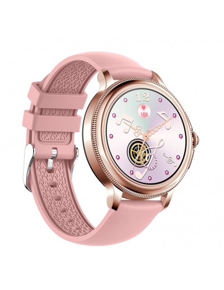 Reloj Smartwatch COOL Dover rosa (Llamadas, Salud, Deporte, correas de metal y silicona)