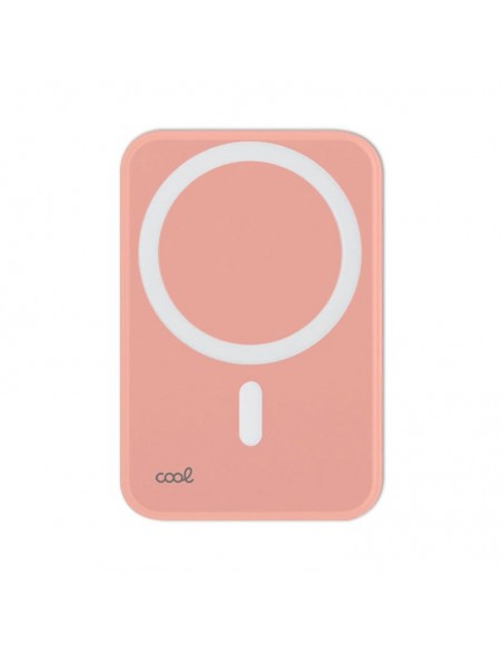 Bateria externa universal magnética Power Bank Qi 5000 mAh COOL rosa